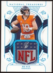 2025 NATIONAL TREASURES BO NIX TRUE NFL SHIELD 1/1!