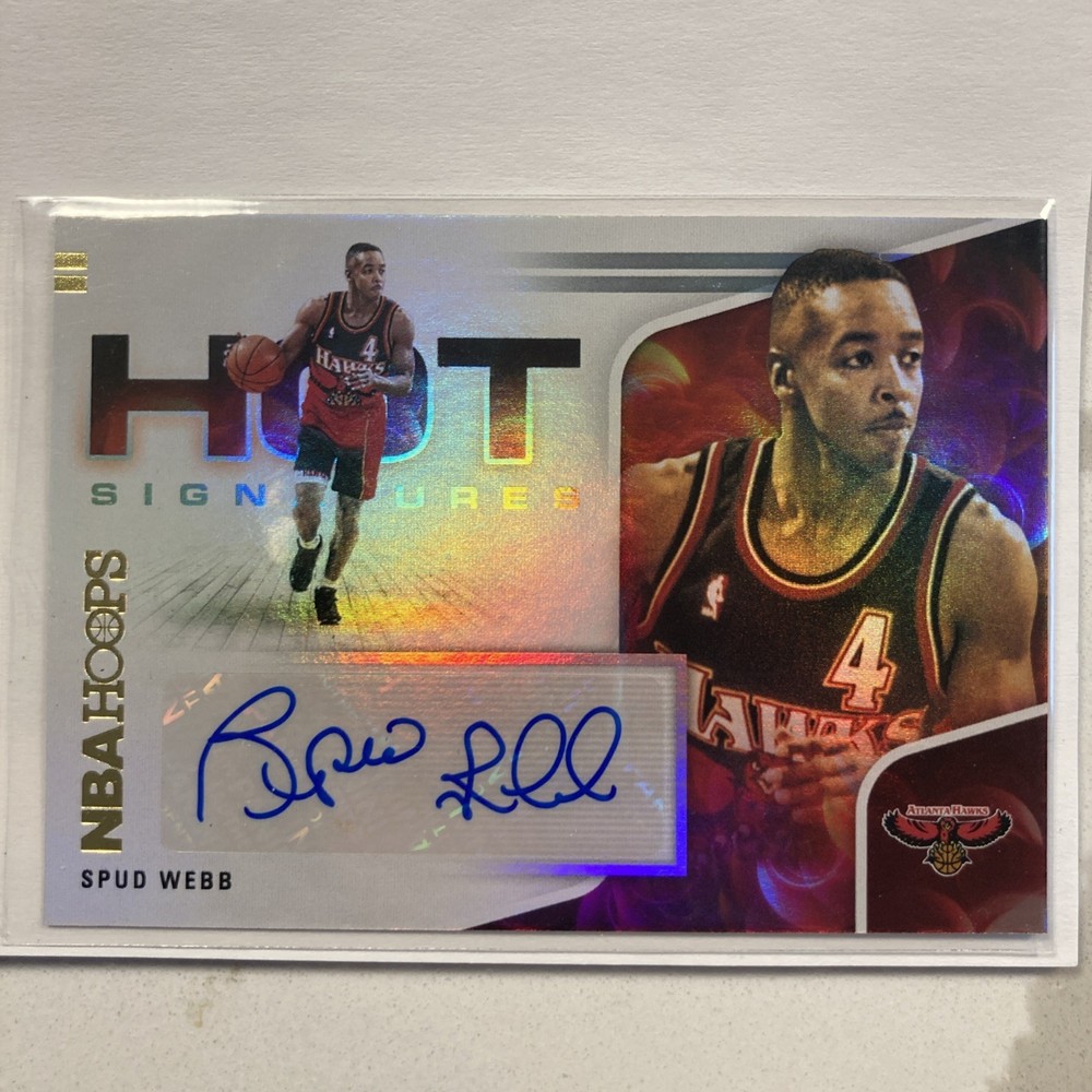 Spud Webb 2020-21 Panini Hot Signature Auto Autograph Atlanta Hawks HS-SWB Red🔥