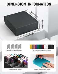 Modern Design Card Storage Box with Magnetic Closure