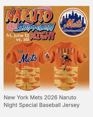 New York Mets NARUTO Jersey Collaborate — SGA 6/12/26 — IN HAND