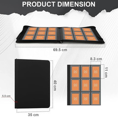Toploader Binder Holds 288 Toploaders 9 Pocket Top Loader Binders for 3 x 4»