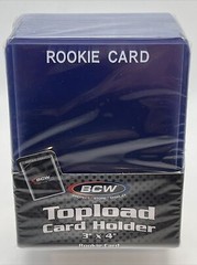 BCW 3X4 WHITE ROOKIE Toploaders 35pt 1 Pack of 25 for Standard Sized Cards