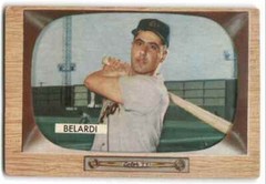 1955 BOWMAN RC VG-VGEX (CREASE) #36 WAYNE BELARDI