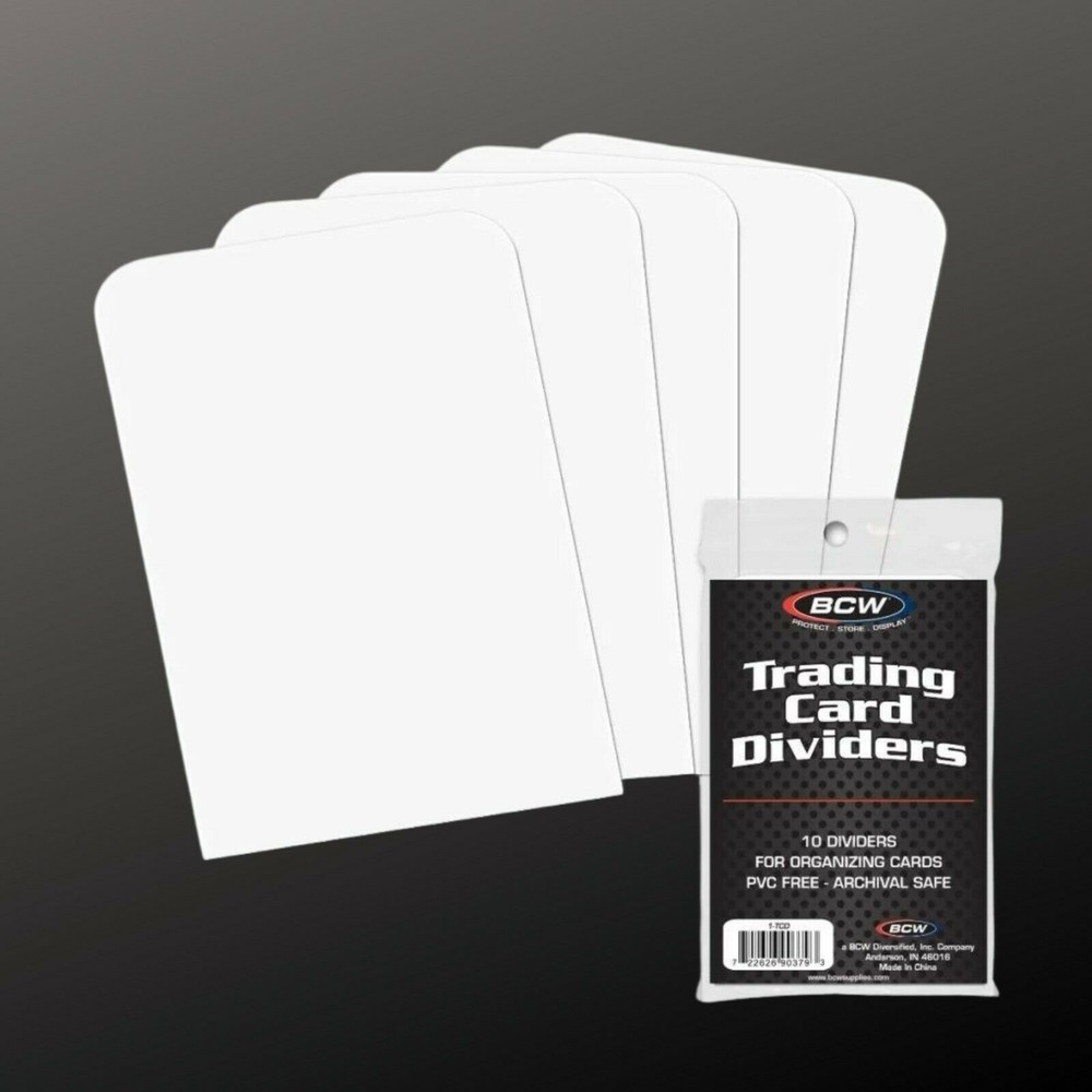 50 (5 Packs of 10) BCW Trading Card Dividers — Standard, Brand New (1-TCD)