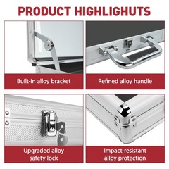 34″x22″ Premium Trading Card Display Case with Alloy Lock & Anti-Wear Surface