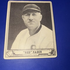 1940 Play Ball Red Faber #230 HOF Chicago White Sox 63.8WAR 3.15ERA 1917WSC