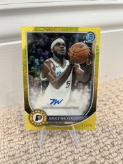 Jarace Walker 2025 Bowman #BCA-JK Chrome Autograph Yellow Mojo Refractor /75