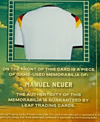 2026 Leaf Glory of the Game Manuel Neuer Game Used Jersey Relic #/40 Germany