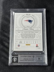 BGS 9 Damien Harris 2019 National Treasures NFL Shield 1/1 RPA RC Rookie Auto 10