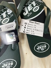 New York Jets NFL Football Flip Flops Team Logo NWT Various Sizes Unisex