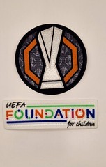 NEW 2024-2025 UEFA EUROPA LEAGUE BADGE UEFA FOUNDATION PATCH SLEEVE SET IRON ON