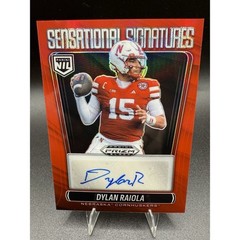 2025 Prizm Black Sensational Red Dylan Raiola ROOKIE AUTO /99