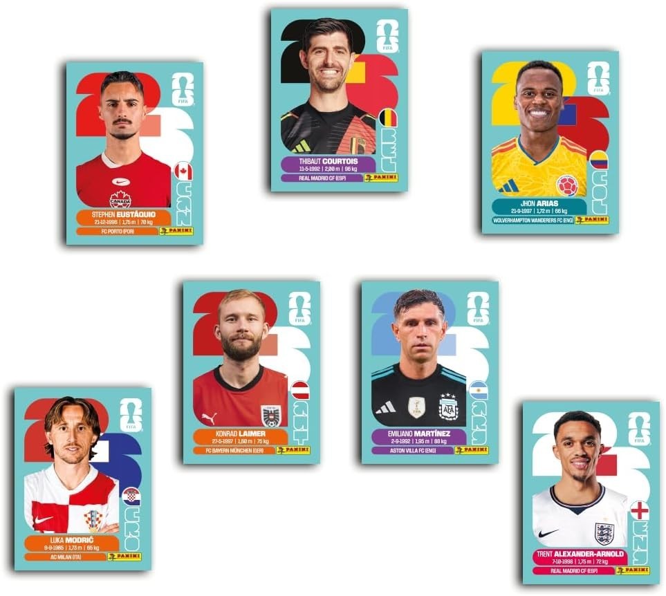 FIFA WORLD CUP 2026 STICKERS — PANINI (MEXICO VERSION) — ARG TO PAN