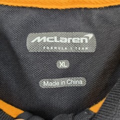 McLaren Formula 1 Team Shirt Mens XL Black F1 Racing Polo Vuse Sponsor Logo