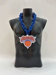 New York Knicks 3D Fan Chain Big Logo Necklace Foam 2 Styles Blue Orange