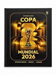 Hardcover Black Sticker Album Copa Mundial World Cup 2026 3 Reyes Complete Set