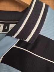 FEDCOM Soccer Jersey Blue Navy ASMFC Patch Puma Men’s Size Large **READ**