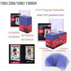 100/200/500/1000CT 3″x4″ Toploaders For Pokemon 35pt Standard Trading Cards