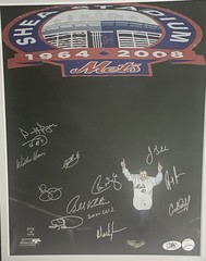 NY Mets Team Signed By 10 Photo 1964-2008 Shea Stadium 16×20 Auto Hernandez