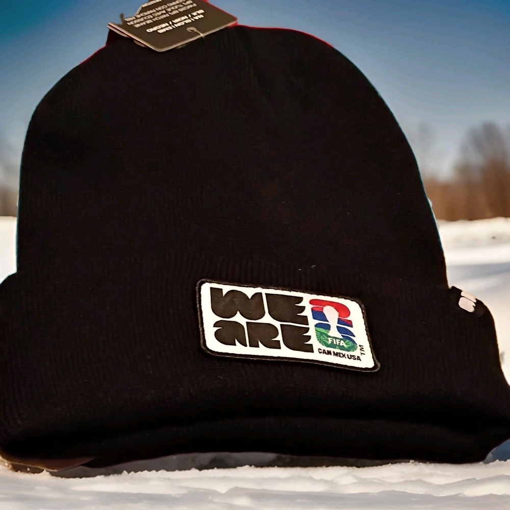 FIFA World Cup 2026 Official Licensed Beanie Black USA Canada Mexico Soccer