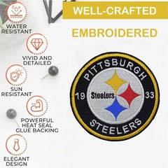 Pittsburgh Steelers NFL Team Logo Iron On Patch — Sew Patch — Embroidered Patch