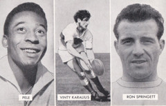 1962 DC Thompson Cup — Pele Nasciemento Vinty Karalius — Ron Springett Ungeklebt