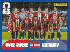 2026 Panini FIFA World Cup Sticker — BLUE Border NOR13 NOR #13 Norway Team Photo