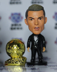 6 cm Black Suit Cristiano Ronaldo Figure with 3 cm Ballon d’Or Award