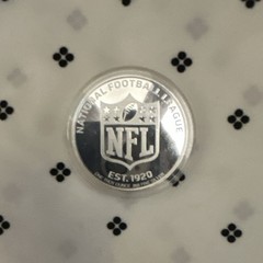 Detroit Lions NFL Proof 1oz .999 fine Silver Football Round W/ Capsule-LOW MINT!