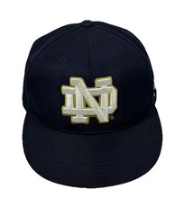 Under Armour Notre Dame Hat Cap Fighting Irish Fitted Size 7 1/4 Blue ND Logo