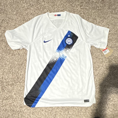 Nike Inter Milan Dri-FIT Soccer Jersey White Blue/Black Diagonal Stripe