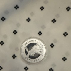 Detroit Lions NFL Proof 1oz .999 fine Silver Football Round W/ Capsule-LOW MINT!