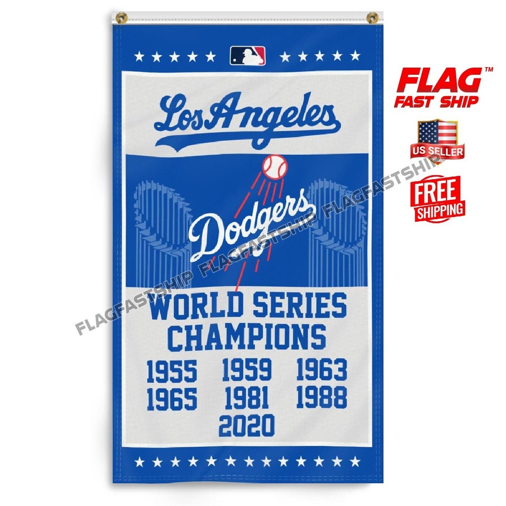 Los Angeles Dodgers Premium 3×5 ft Flag LA MLB Baseball World Series Banner