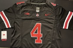 Jeremiah Smith Black Ohio State OSU Jersey Buckeyes Stitched 4 FUSE Stitched