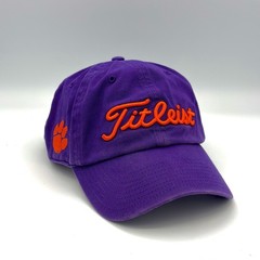 ‘47 Clemson Tiger Titleist Hat Adjustable Dad Cap Paw Logo Regalia Purple *Rare*