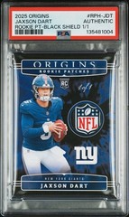 2025 ORIGINS JAXSON DART ROOKIE PT-BLACK NFL SHIELD 1/1 PSA AUTHENTIC