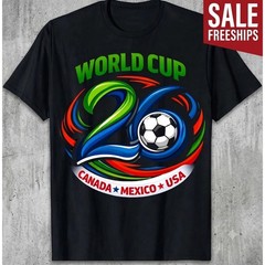 World Cup 2026 Soccer Shirt USA Mexico Canada Fan Tee Football Gift S-5XL FREESH
