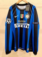 Javier Zanetti Inter Milan 2009/10 Champions League Final Long Sleeve Home Kit