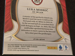 LUKA MODRIC 2025-26 Panini Select Serie A White Sparkle Prizm AC MILAN SSP