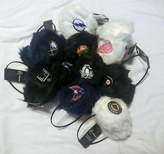 NHL FUZZY WOMENS EARMUFFS EAR MUFFS ( PICK YOUR TEAM )