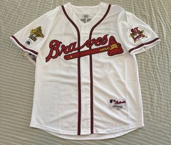 Chipper Jones Atlanta Braves 1995 World Series Home White Jersey Men’s