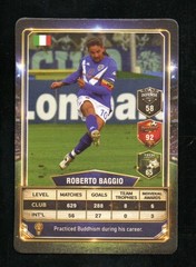 Roberto Baggio Italy Soccer Football Game Card