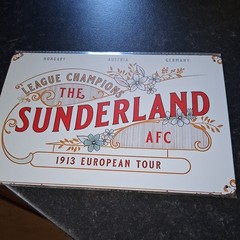 Sunderland afc tin sign 20cm x 30cm remember the days of glory in 1913