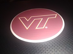 College NCAA Team Indoor Circle Raised Decal Set BAma, LSU, Notre Dame, UNC, FSU