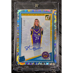 2025 Donruss WNBA Sarah Ashlee Barker Holo Laser Autograph Rated Rookie /49 #100