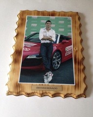Handmade Cristiano Ronaldo Pine Plaque 12″L X 9″W X 3/4″H