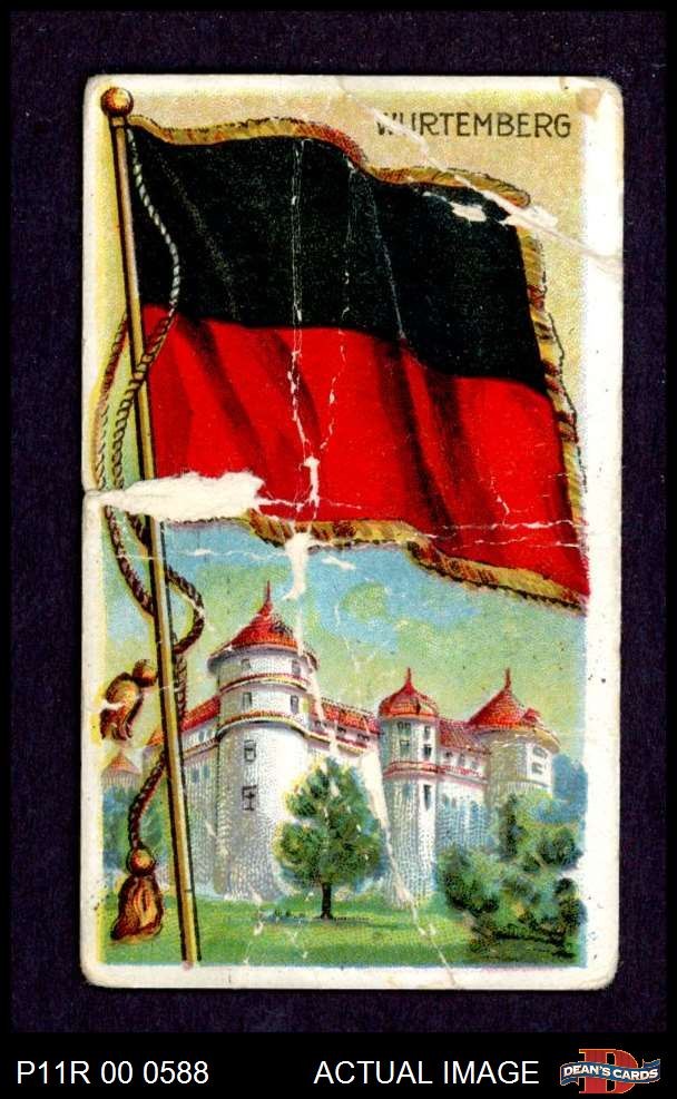 1911 Flags of All Nations T59 Wurtemberg 1 — POOR