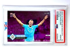 2023-24 Topps Now ERLING HAALAND #2 Manchester City — PURPLE 84/99 — PSA-10