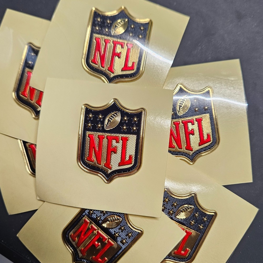 1 Gold NFL Shield MVP Iron On Plastic Jersey Patch, limited time, New