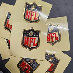 1 Gold NFL Shield MVP Iron On Plastic Jersey Patch, limited time, New